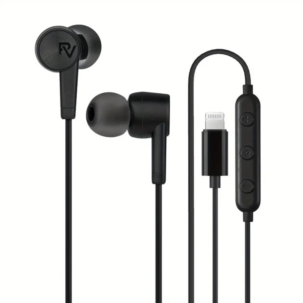 PaloVue Black MFi Certified In-Ear Lightning Earphones For iPhone